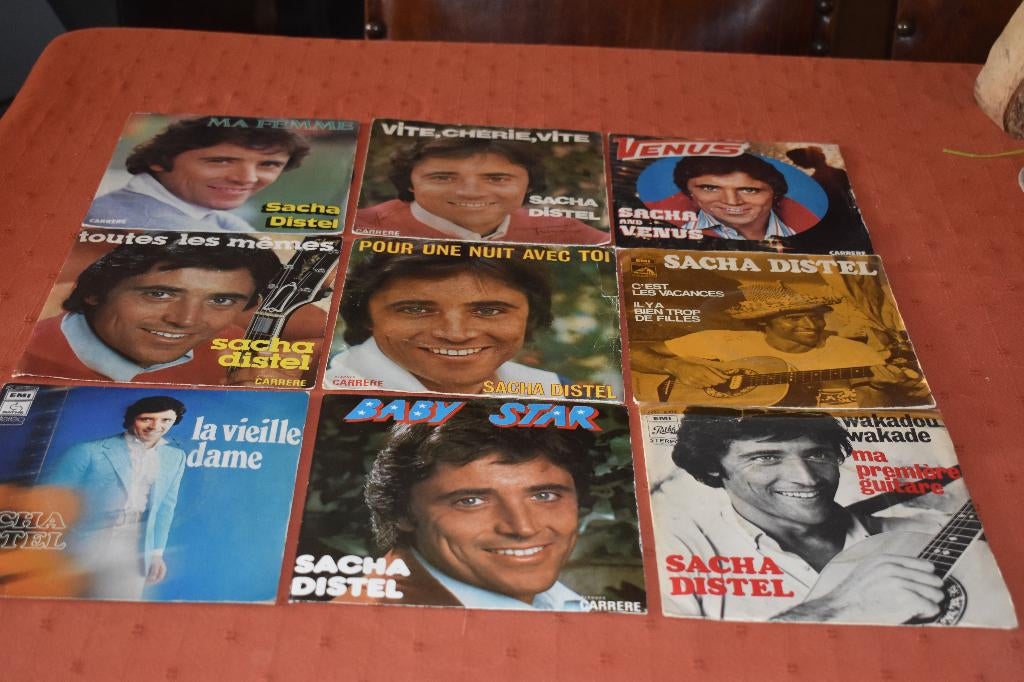 45t's van de franse chansonier Sacha Distel, Ophalen, Overige genres, 7 inch, Single
