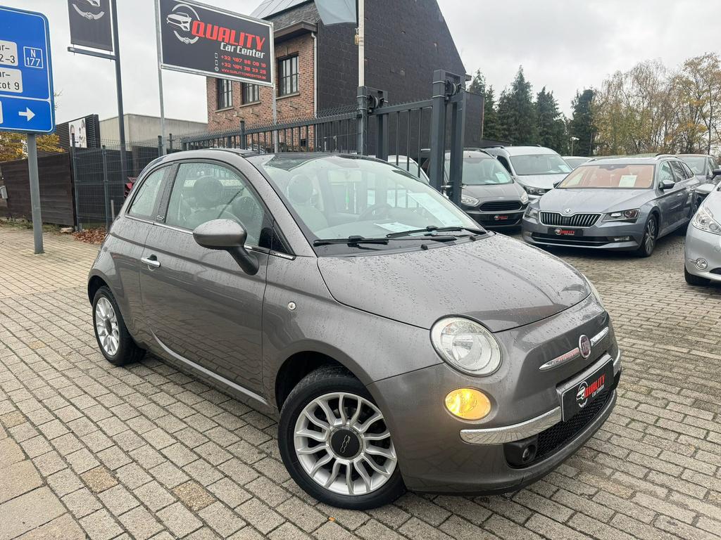 Fiat 500C Cabriolet 2012 090000km Airco Pdc Leder Full, 1242 cc, Cabriolet, Leder en Stof, Bedrijf