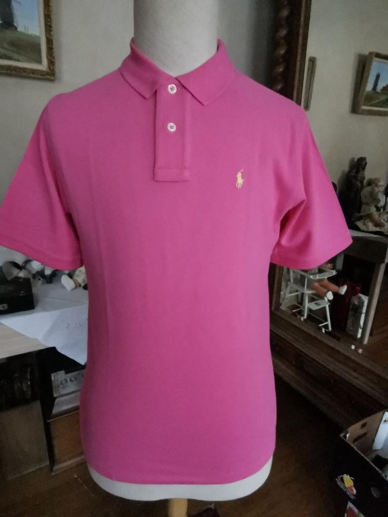 Mooie fuchsia kleurige dames polo van Ralph Lauren, Ophalen, Maat 52/54 (L)