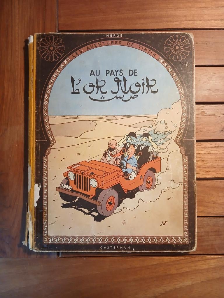 BD Tintin au pays de l'or noir E.O de 1950, Livres, BD, Utilisé, Une BD, Enlèvement ou Envoi