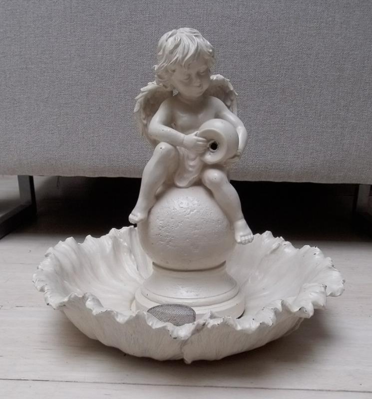 beeld of vogelbad met engel, Ophalen of Verzenden