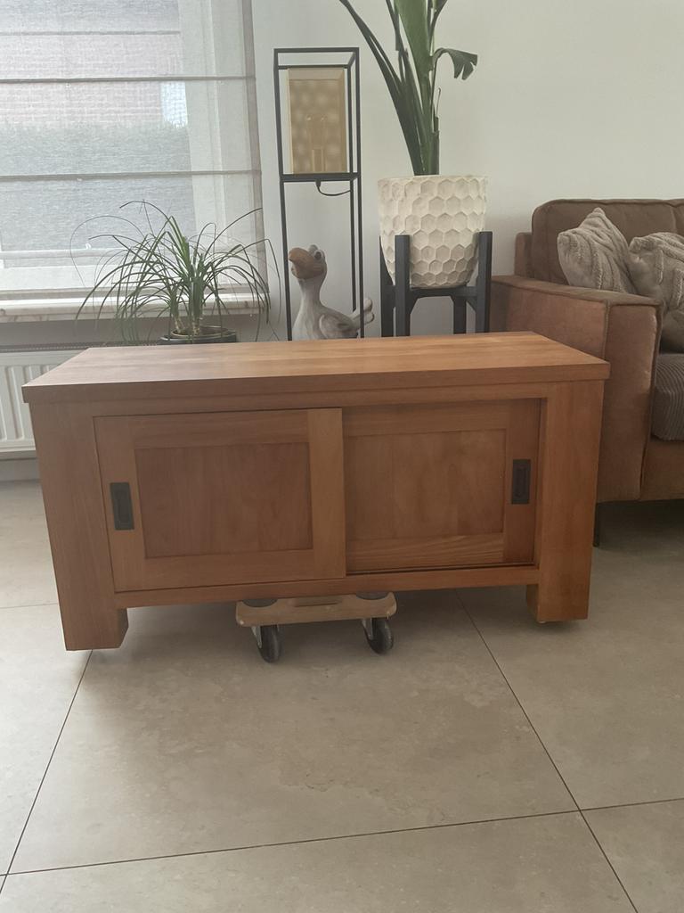 Tv kast teak, Huis en Inrichting, Kasten | Dressoirs, Ophalen, Zo goed als nieuw, Teakhout, 100 tot 150 cm