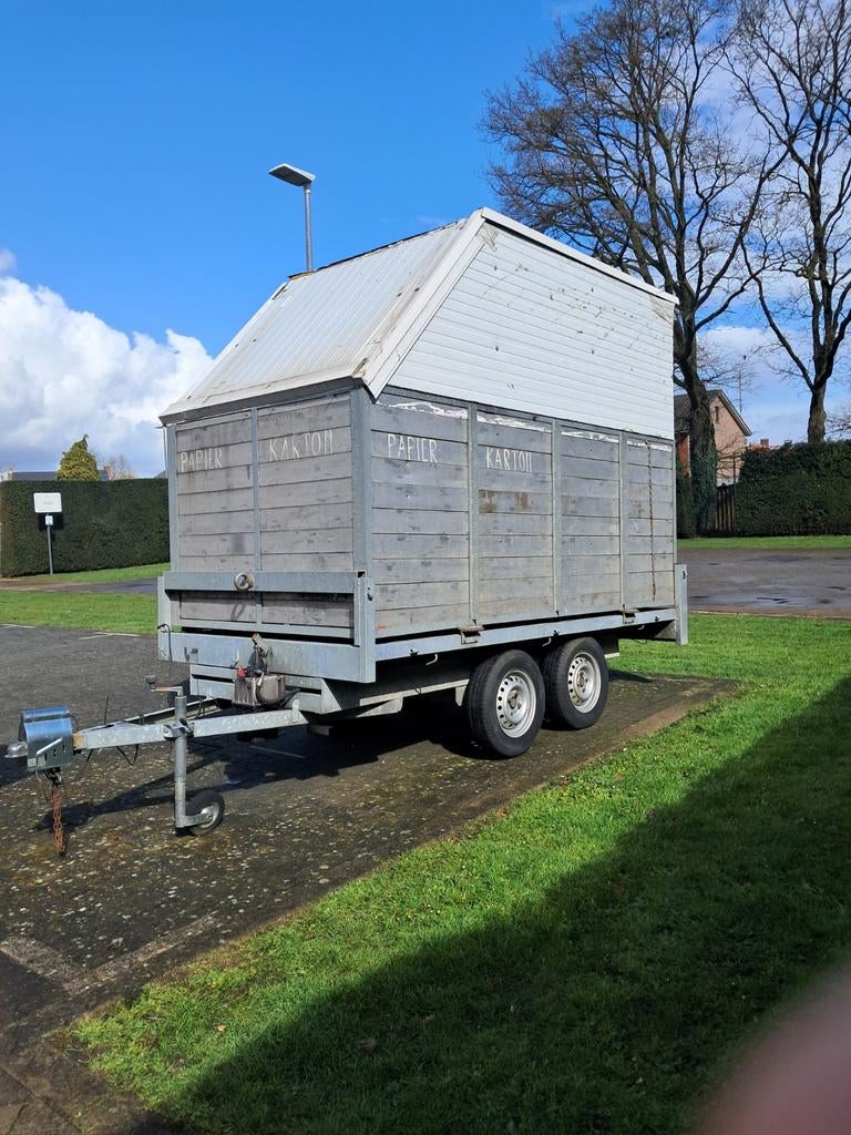 Aanhangwagen kieper met opbouw ongeremd, Auto diversen, Ophalen