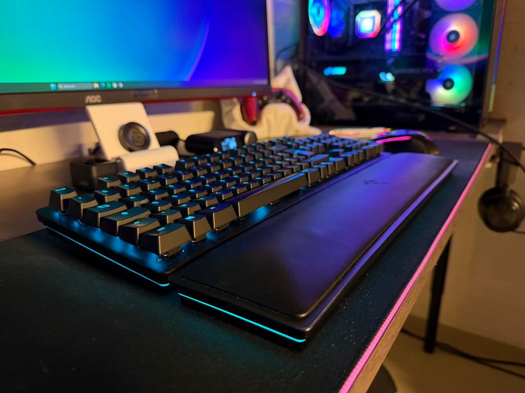 Razer Huntsman Elite gaming-toetsenbord, Computers en Software, Gaming toetsenbord, Azerty, Ophalen of Verzenden, Zo goed als nieuw