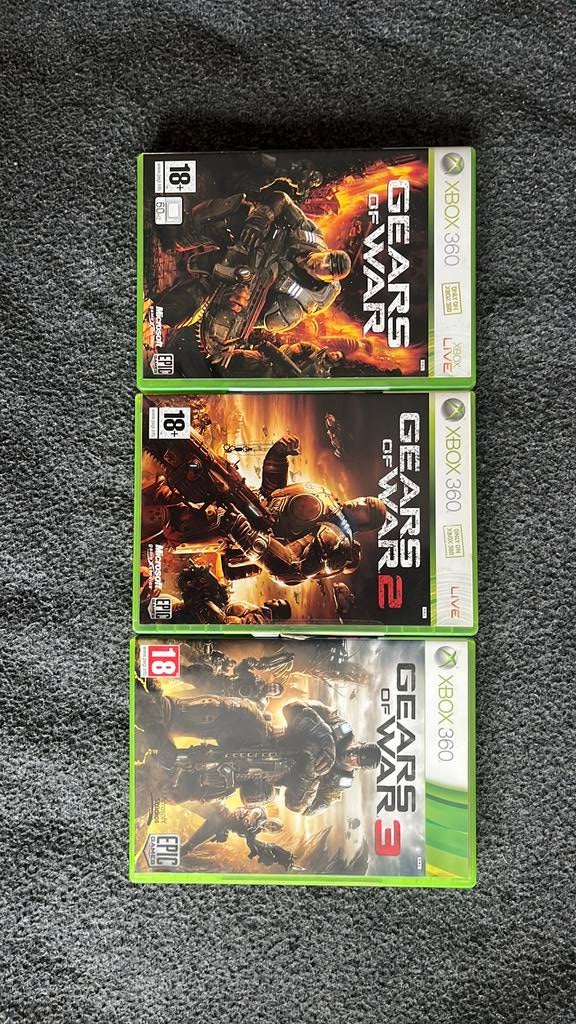 Gears of War Trilogie (1, 2 & 3) - Xbox 360 - Complete Saga!, Games en Spelcomputers, Games | Xbox 360, Zo goed als nieuw, Shooter