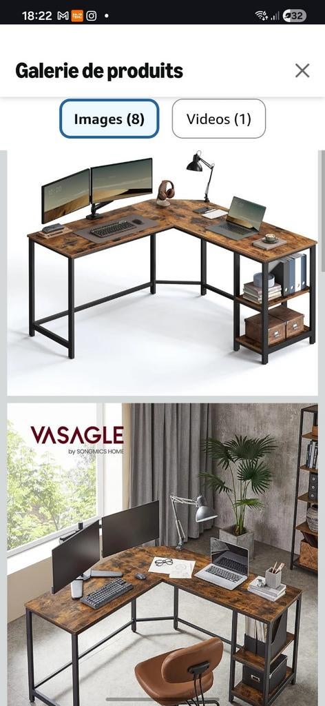 Bureau d'angle, Maison & Meubles, Enlèvement