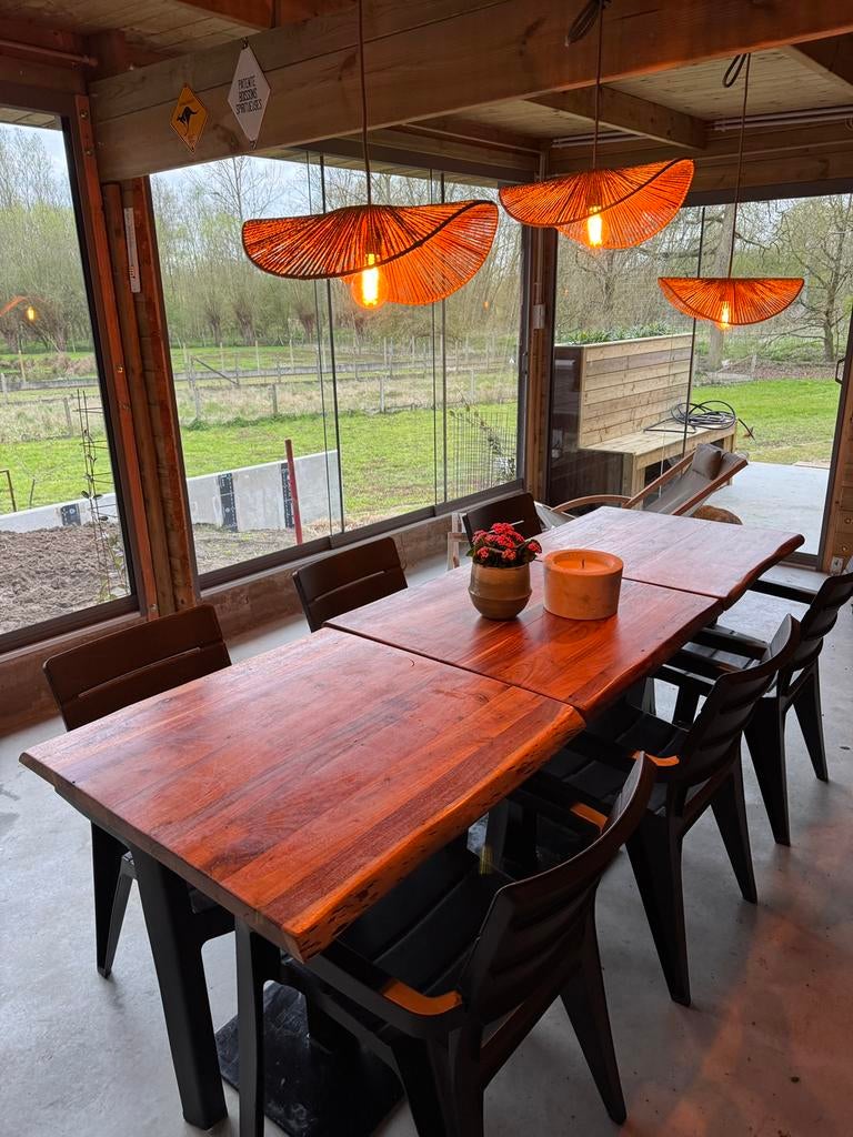 3 tables de bistrot avec 6 chaises, Enlèvement, Comme neuf