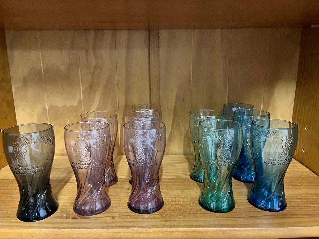 Coca Cola glazen Russia 2018 Olympische spelen 11 stuks, Verzamelen, Ophalen, Nieuw, Frisdrankglas