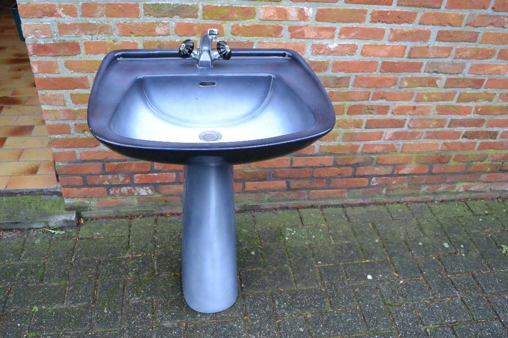 retro lavabo, Doe-het-zelf en Bouw, Sanitair, Ophalen, Gebruikt, Steen, Wastafel