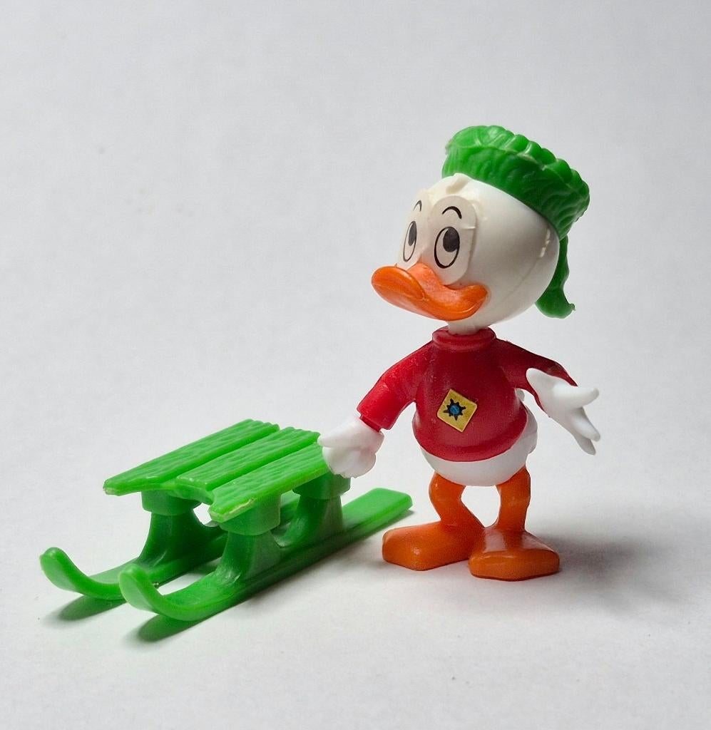 Toons Donald und seine Freunde Neffe mit Schiltten EU 1988, Verzamelen, Verrassingseieren, Ophalen of Verzenden, Gebruikt, Steekfiguren