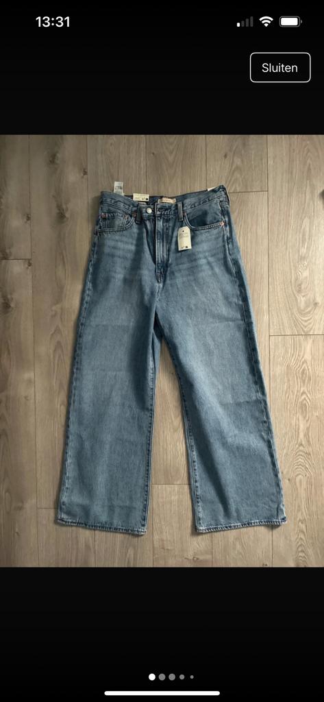 RIBCAGE JEANS MET WIJDE PIJPEN Levi’s, Blauw, Nieuw, Ophalen of Verzenden, W30 - W32 (confectie 38/40)