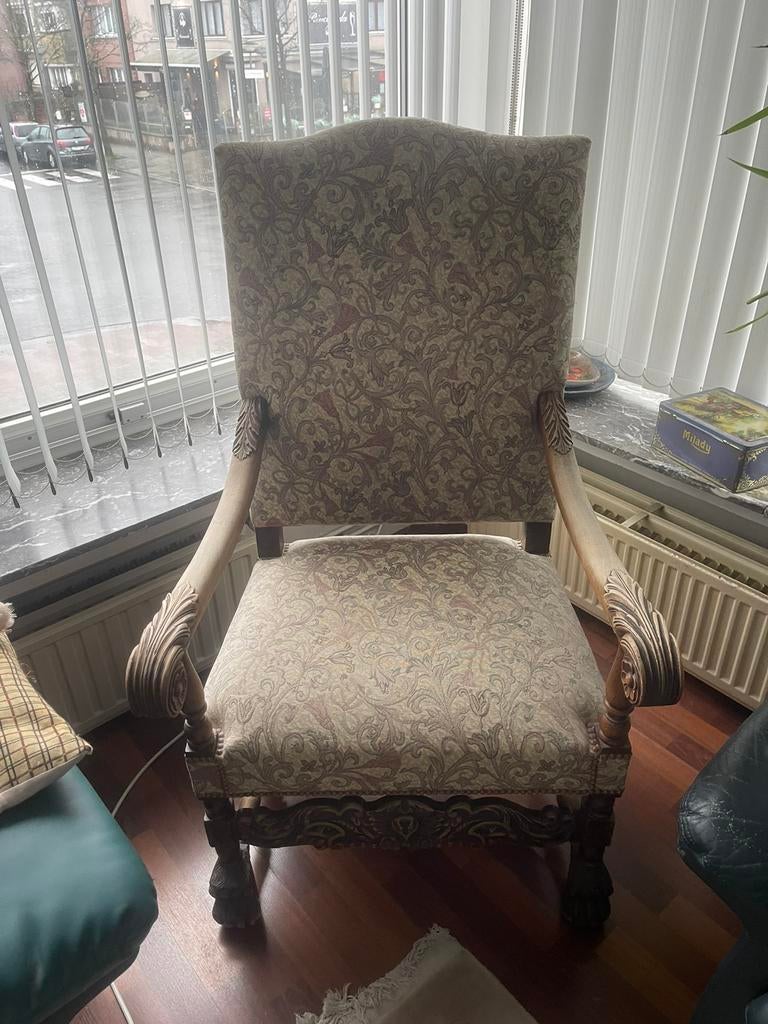 Zeer mooie antieke zetel ( nieuw overtrokken door vakman ), Ophalen
