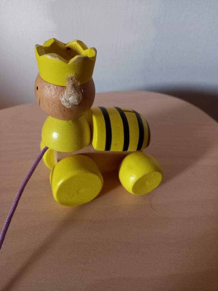 Houten trekpoppetje Janbibejan, gleufje voor geldcadeau, Enlèvement ou Envoi