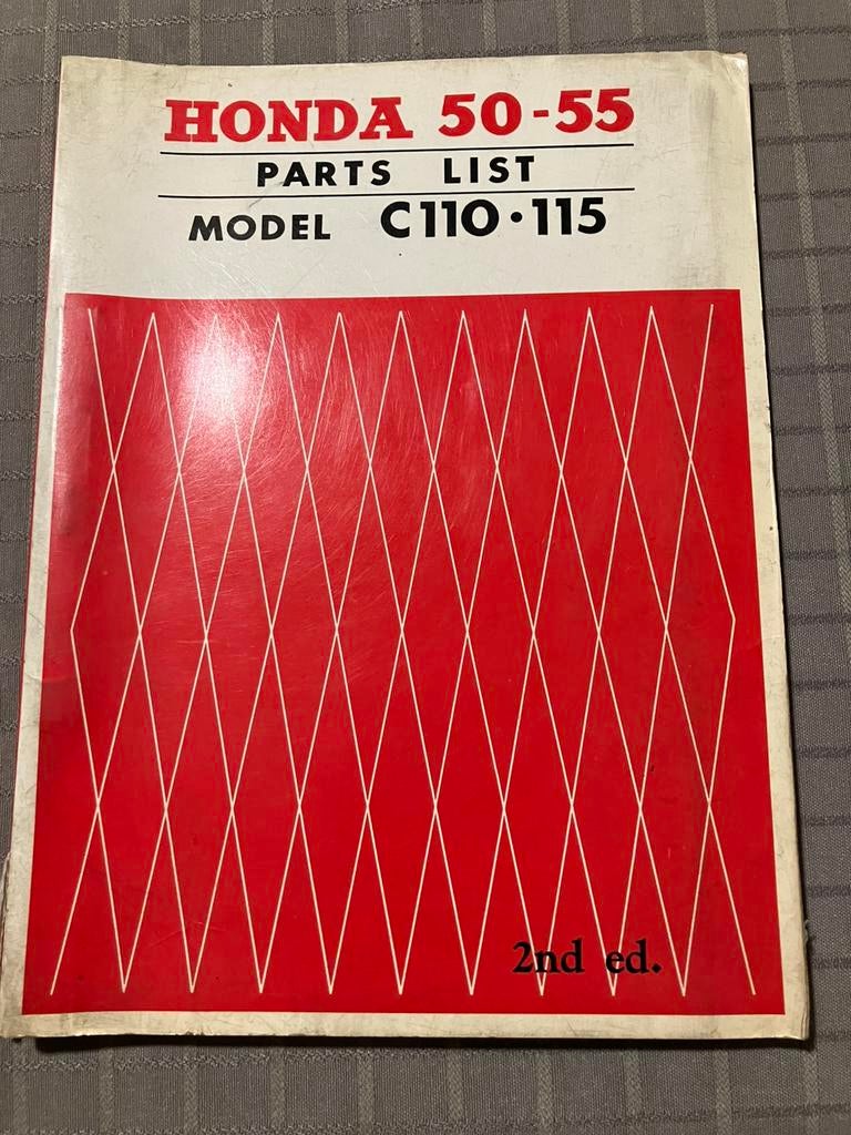 Honda model C110 en C115 onderdelen boek, Ophalen, Zo goed als nieuw