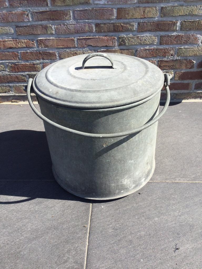 Ketel met deksel in zink / galvanisé, Ophalen of Verzenden