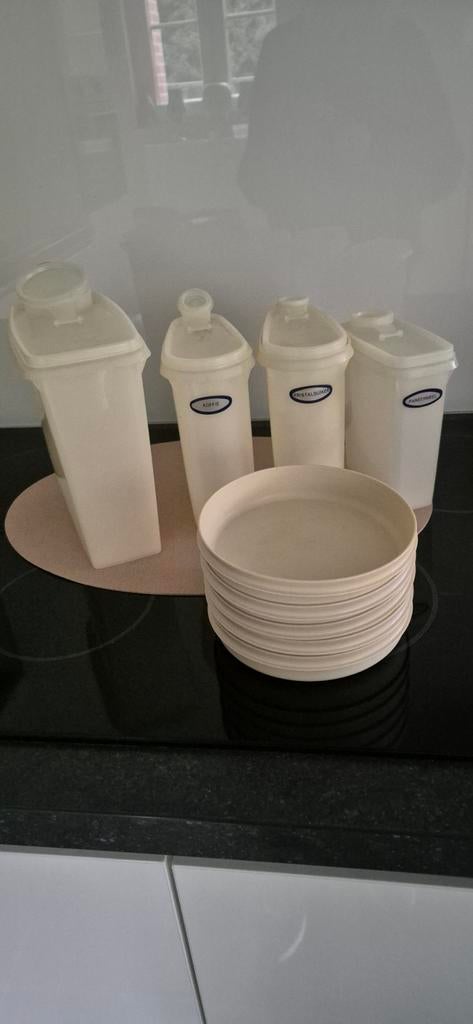 Retro/Vintage Tupperware voorraadbussen en schotels, Ophalen of Verzenden, Zo goed als nieuw
