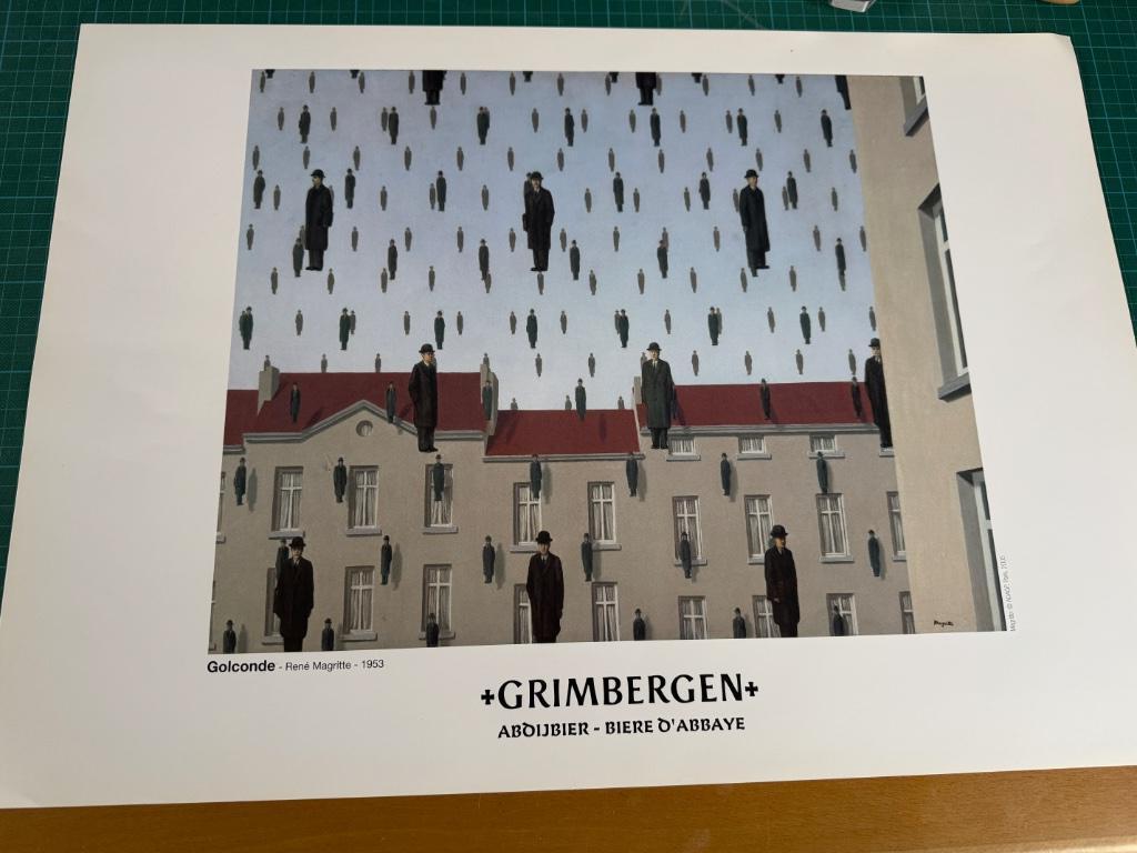Grimbergen : Poster Magritte, Ophalen of Verzenden, Nieuw, Overige onderwerpen, Prent
