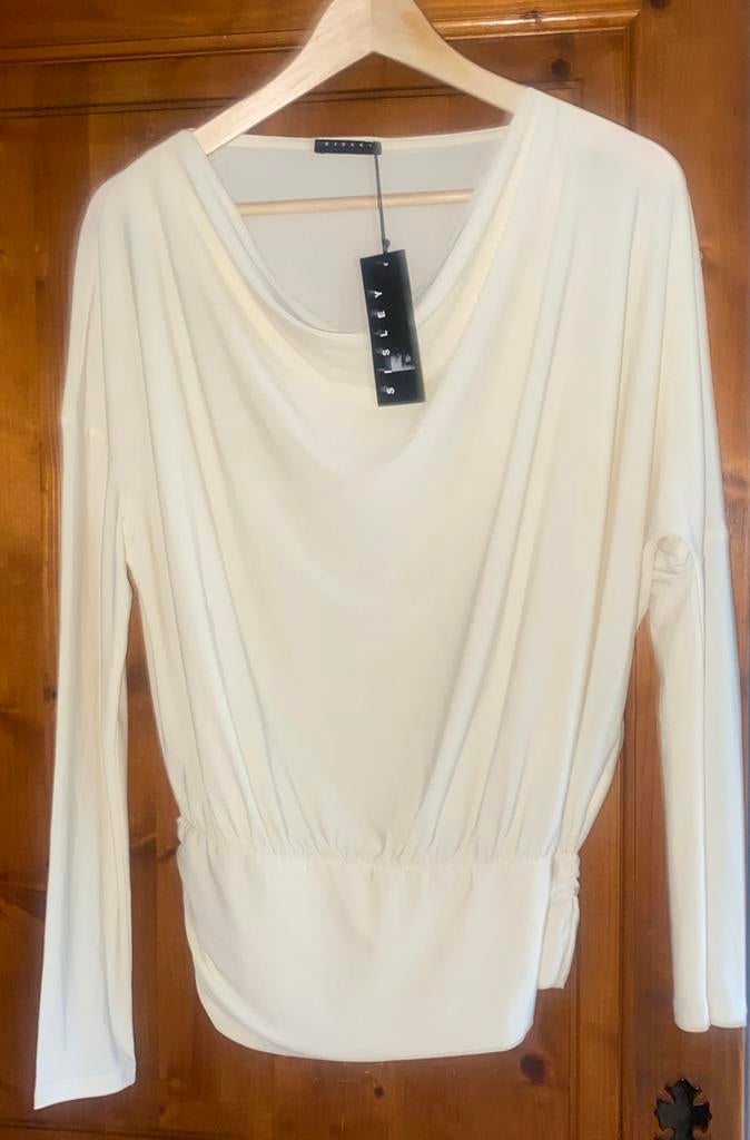 Magnifique chemisier Sisley écru pour femme taille 36, Envoi, Neuf, Taille 36 (S)