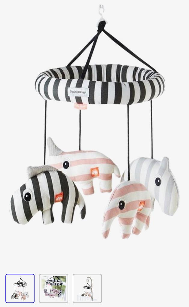 Muziekmobiel Zoopreme roze Done by Deer, Ophalen