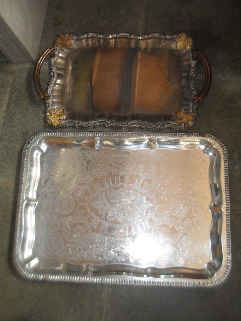 lots de plats Inox , verre , ravier , avec decoration orient, Maison & Meubles, Enlèvement, Utilisé