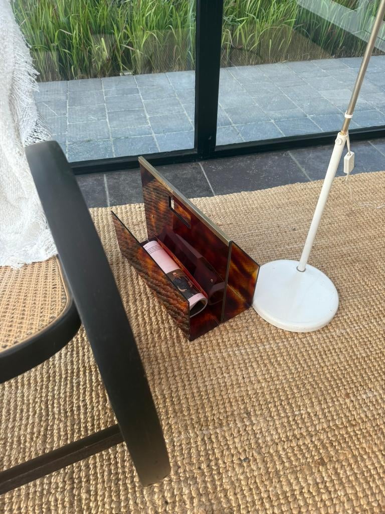 Michel Dumas - Design gefumeerde plexi kranten/magazinehoude, Ophalen of Verzenden