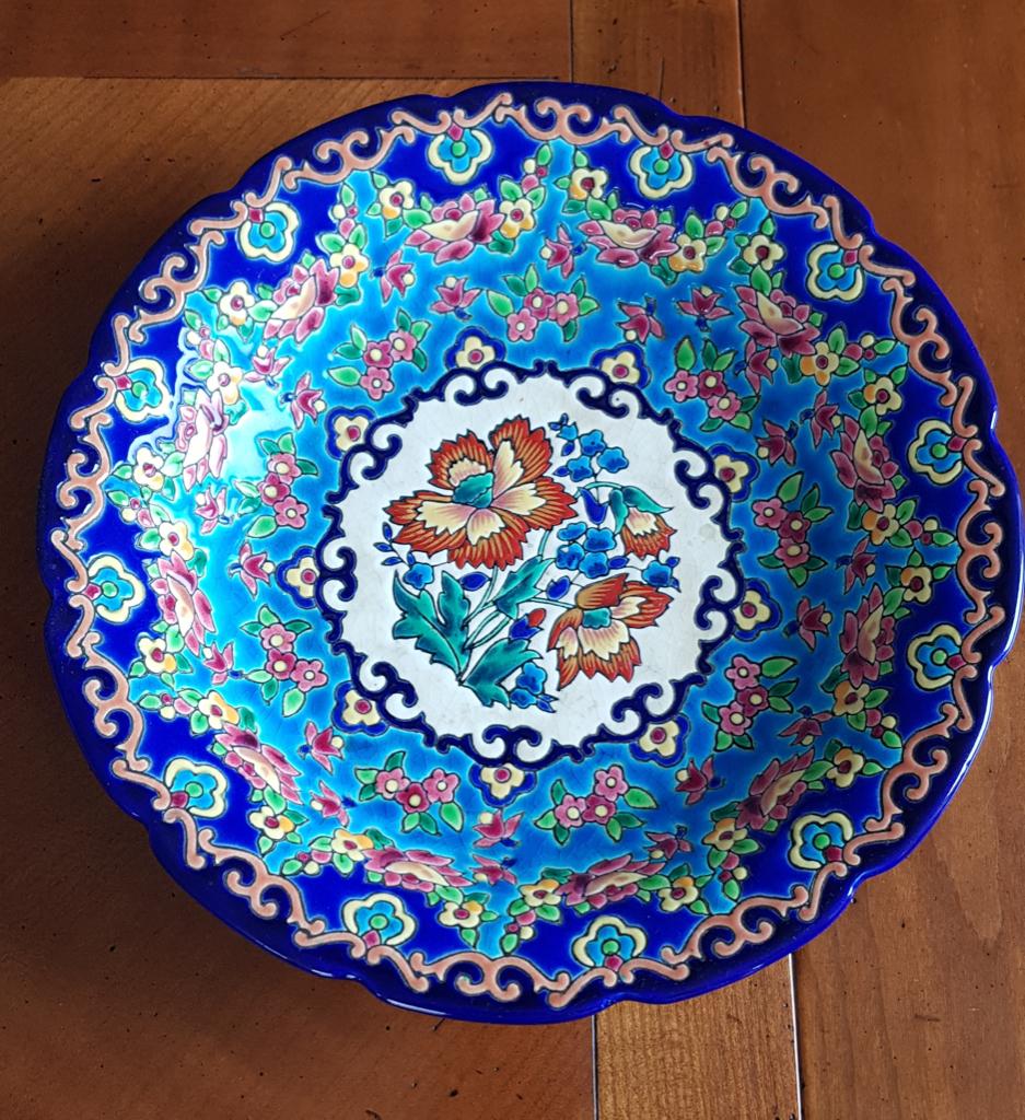 Très belle coupe Longwy numérotée,  état neuf., Antiquités & Art, Enlèvement ou Envoi