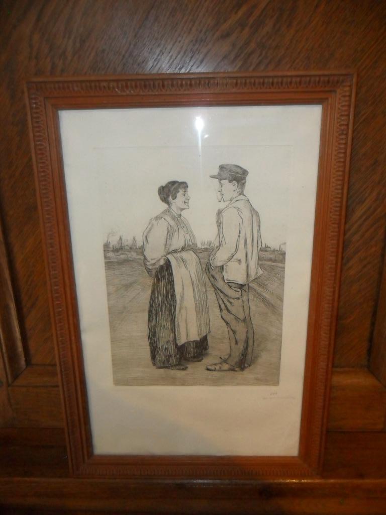 Eau forte de François Maréchal ( Housse 1861-1945 Liège), Antiquités & Art, Art | Eaux-fortes & Gravures, Enlèvement ou Envoi