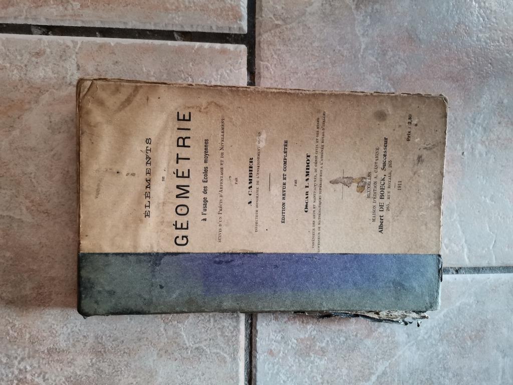 Livre : Eléments de géomètrie, Ophalen of Verzenden, VSO, Wiskunde A, Cambier lambot
