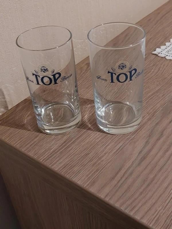 2 Drinkglazen : Top Bronnen / Brakel, Collections, Enlèvement ou Envoi, Comme neuf, Verre à soda