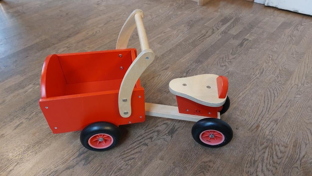 Houten loopfiets - bakfiets bandits and angels, Kinderen en Baby's, Ophalen, Gebruikt
