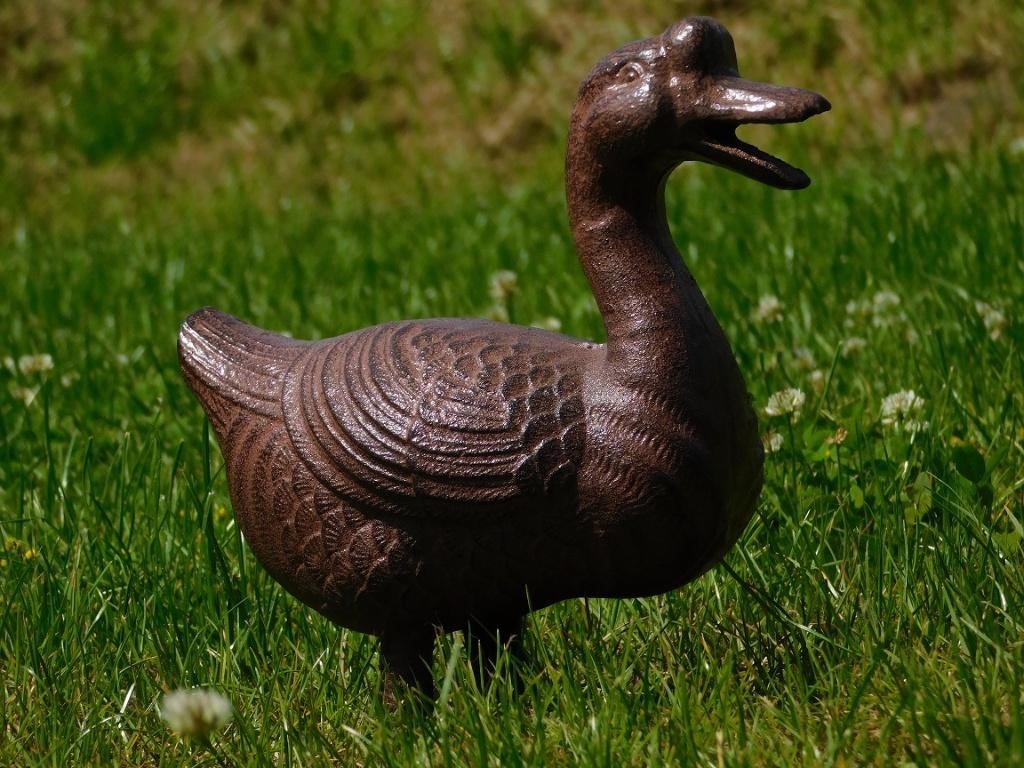 Statue de canard - Fonte - Marron, Jardin & Terrasse, Enlèvement ou Envoi, Métal, Animal
