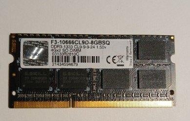 DDR3 1333 Mhz G-Skill   4GB, Informatique & Logiciels, DDR3, Comme neuf, Enlèvement, Laptop