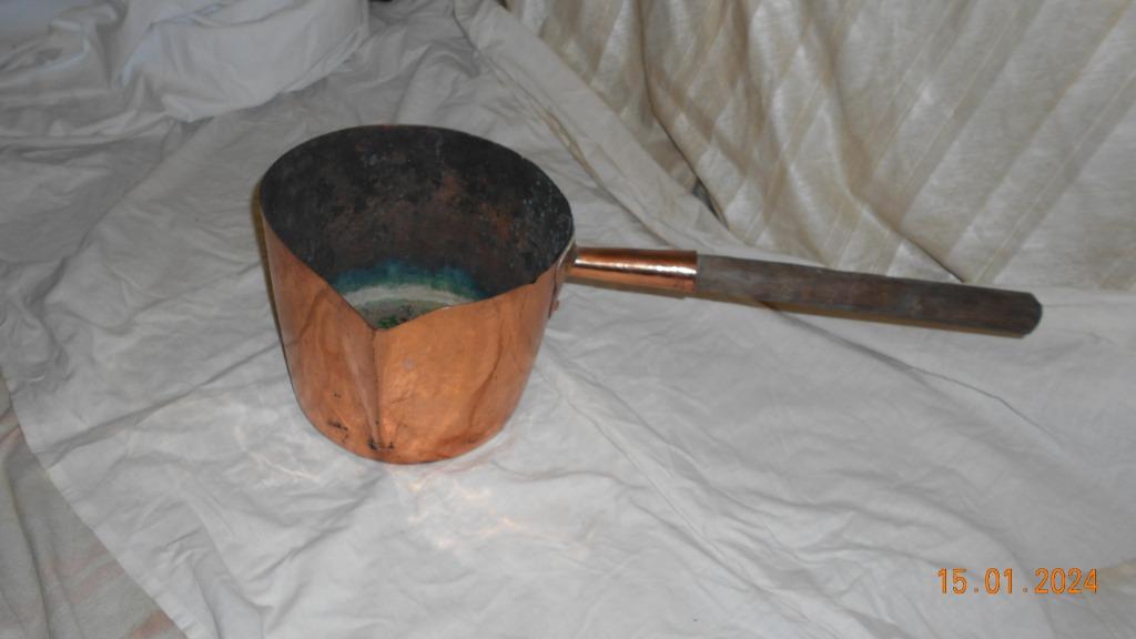 koperen pan, Antiek en Kunst, Ophalen, Koper