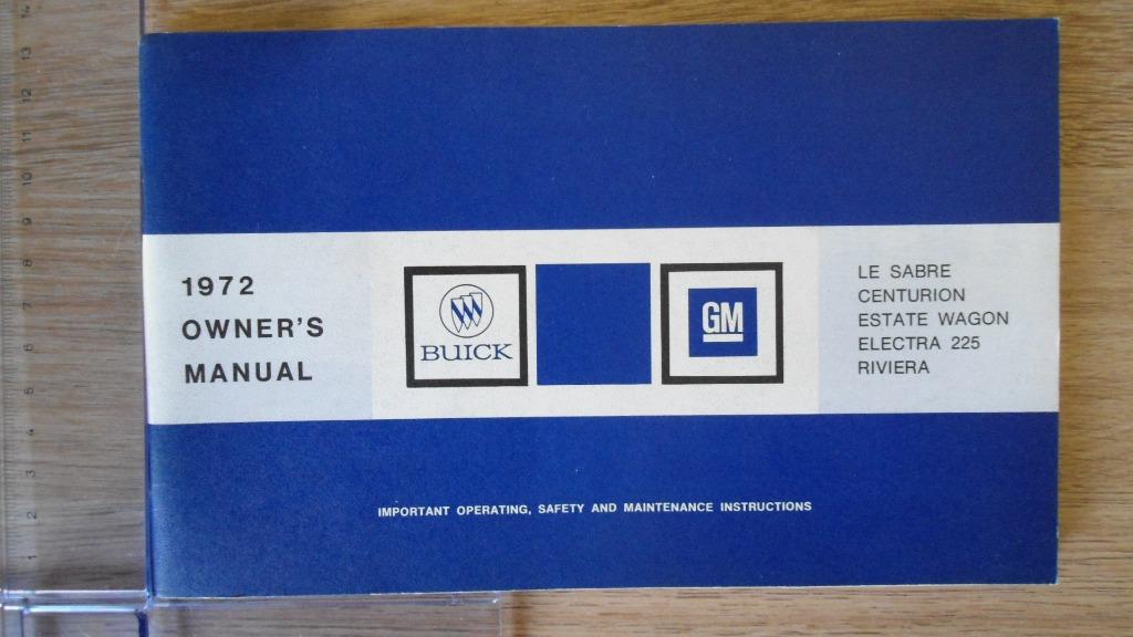 1972 Buick Riviera. First edition original Owner's Manual., Ophalen of Verzenden