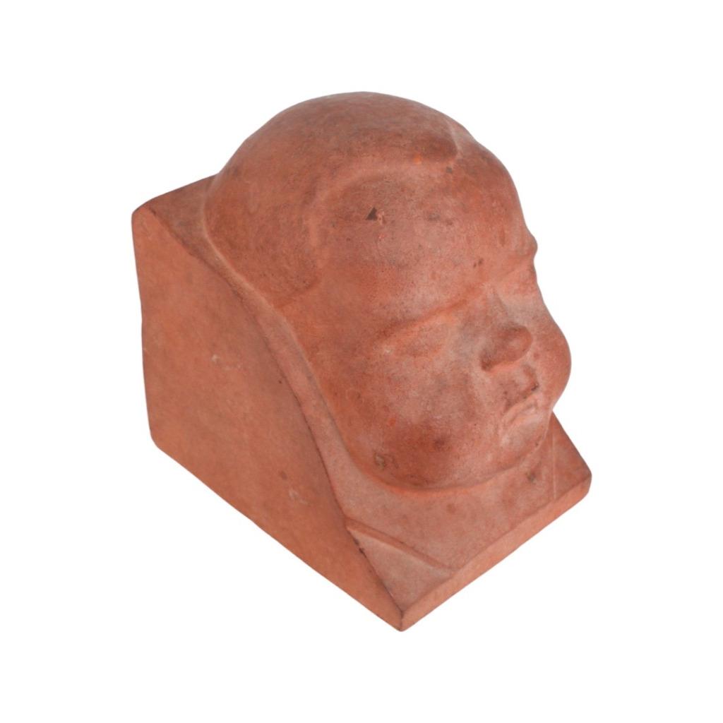 A. Verheuge – Visage d’enfant en terre cuite – Sculpture, Enlèvement ou Envoi