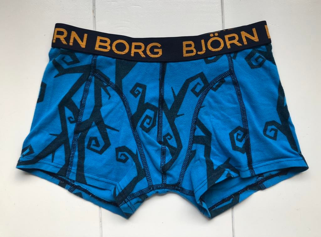 boxershort jongens Björn Borg 134 140 blauw, Nacht- of Onderkleding, Gebruikt, Ophalen of Verzenden, Jongen