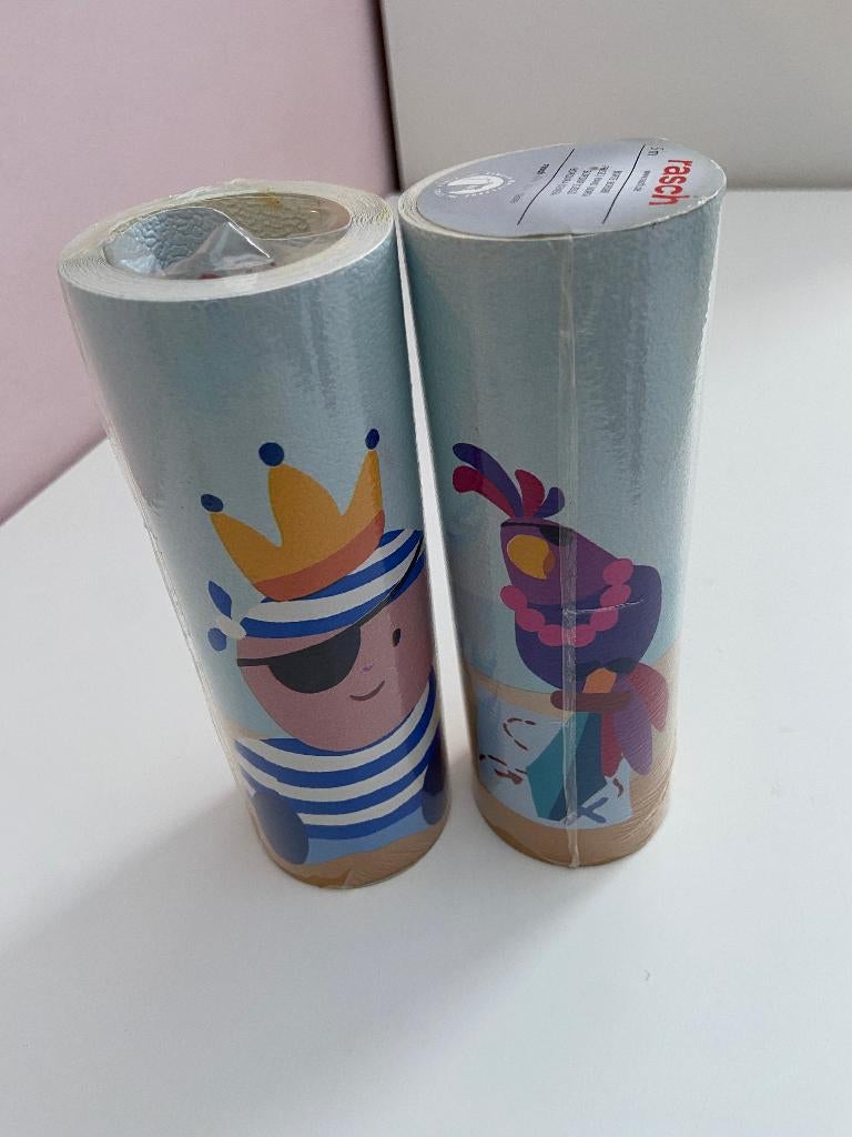 Behangboord voor kinderkamer: piratenfiguurtjes, Huis en Inrichting, Ophalen of Verzenden, 75 m² of meer, Geel, Kinderfiguurtjes