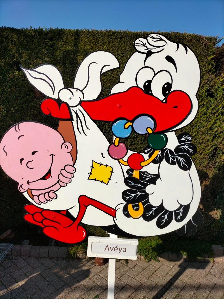 Geboorteborden “Levensechte” originele geboorte 3D ooievaar., Enlèvement, Tableau de naissance