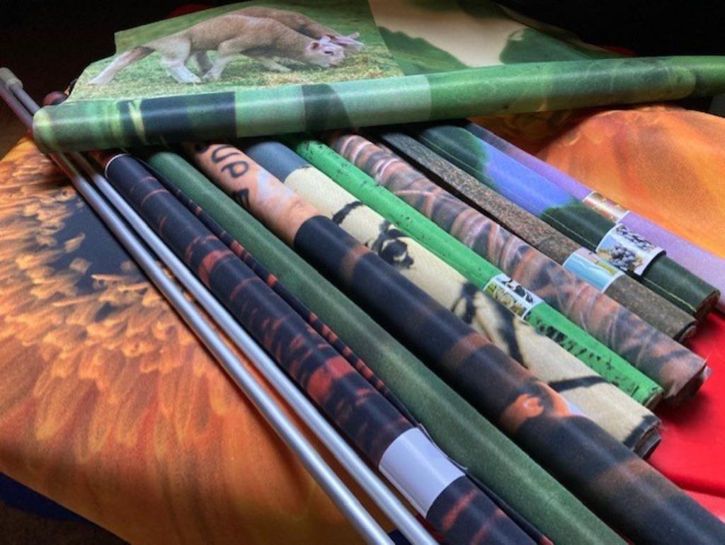 ETALAGEBANNERS, Huis en Inrichting, Ophalen, Zo goed als nieuw