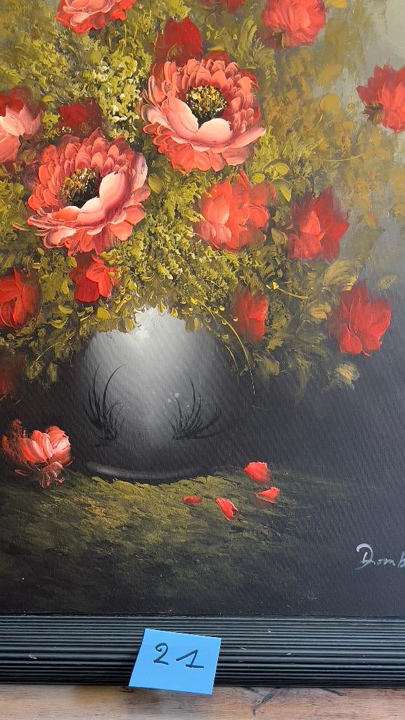 Domburg (1882-1954) — nature morte aux grandes fleurs, Antiquités & Art, Enlèvement