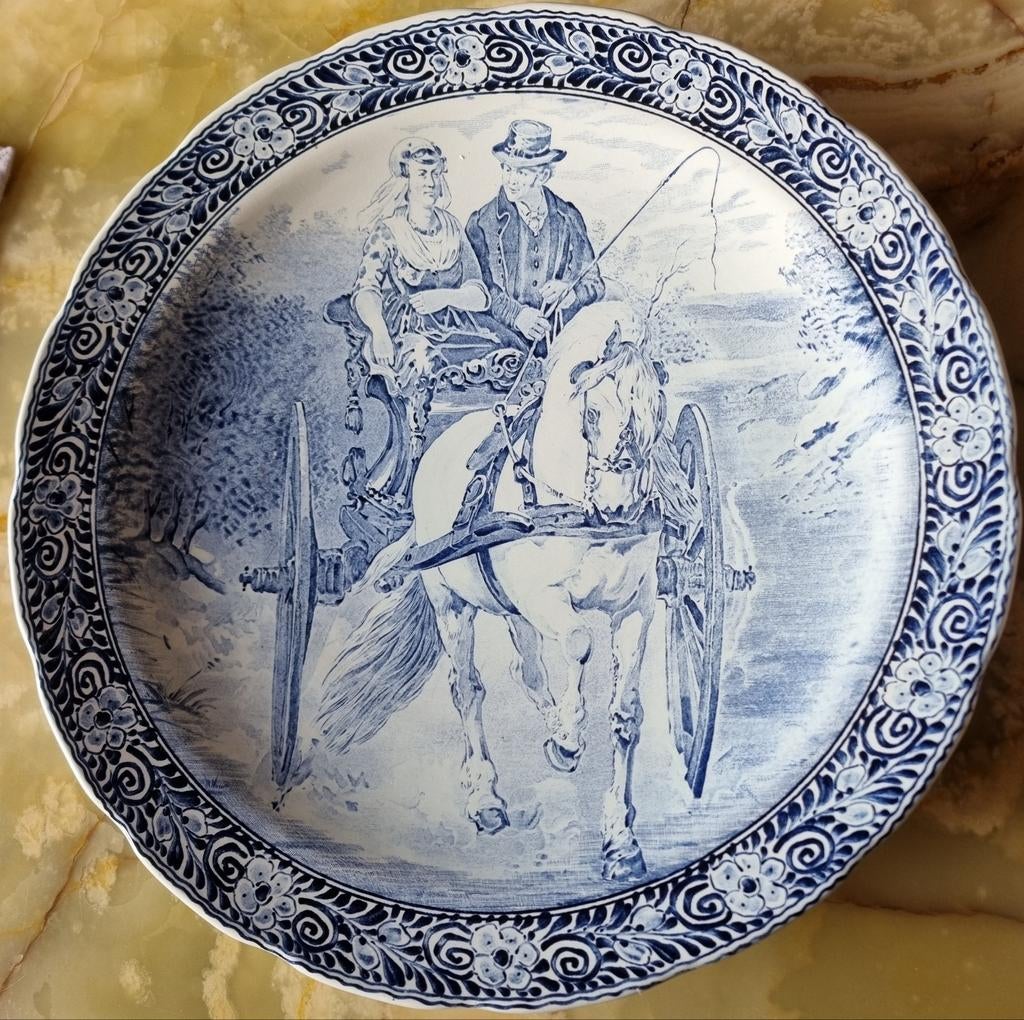 Groot Boch Delft blauw keramiek bord., Enlèvement ou Envoi