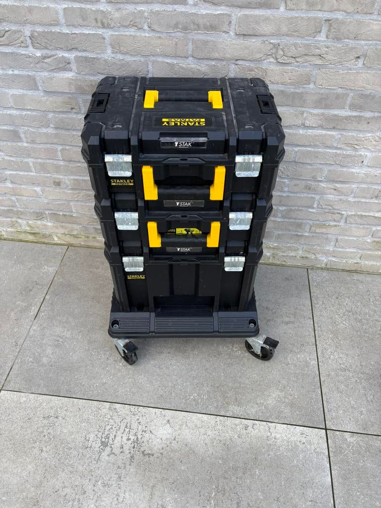 Dewalt koffers + kar, Bricolage & Construction, Boîtes à outils, Enlèvement, Utilisé