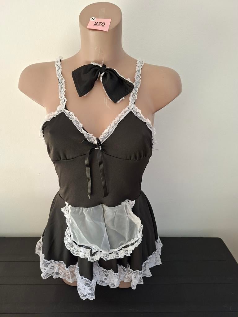 Dienstmeid met string en haarspelt, Kleding | Dames, Verzenden