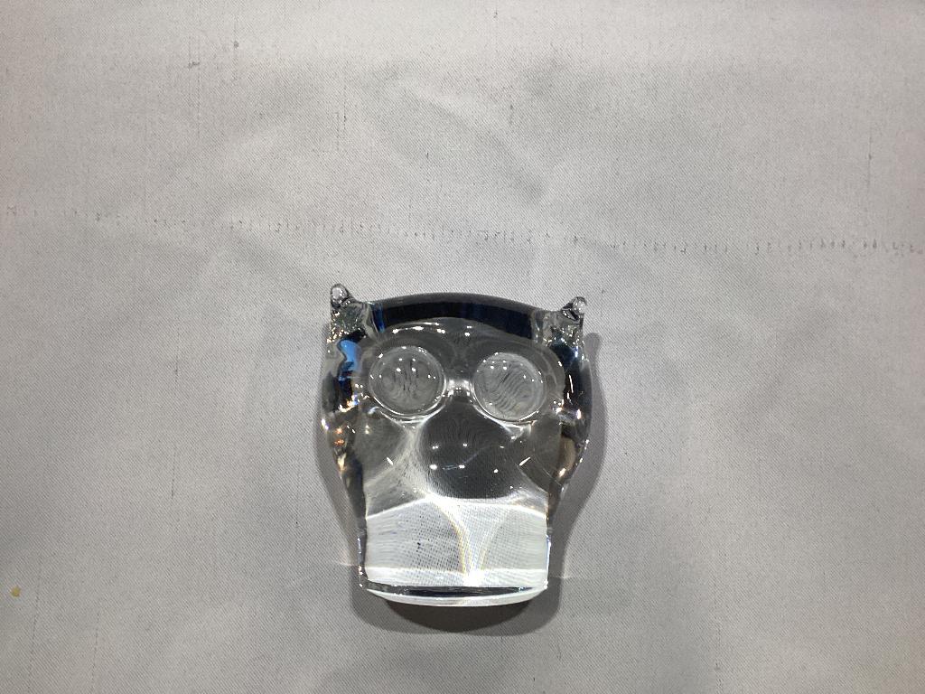 Uil in helder kristal. 164/H., Antiek en Kunst, Antiek | Glaswerk en Kristal, Ophalen