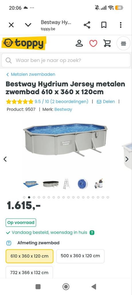 Bestway hydrium 610x360x120, Jardin & Terrasse