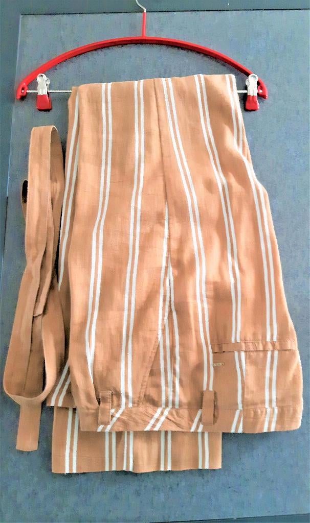 Te koop: Mooie gestreepte broek van "Terre Bleue"42., Kleding | Dames, Ophalen, Maat 42/44 (L), Zo goed als nieuw, Lang