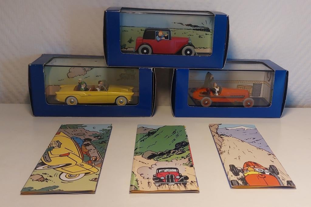 3 voitures TINTIN Atlas 1/43. Offre, Enlèvement ou Envoi, Tintin, Comme neuf, Statue ou Figurine