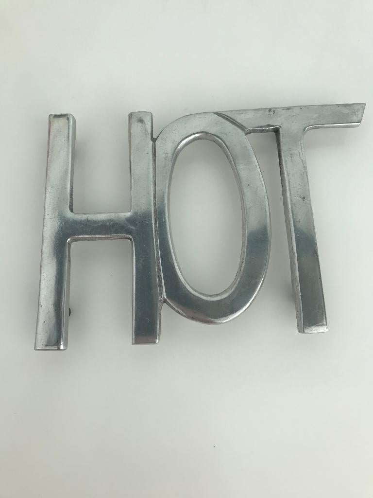 Metalen onderzetter HOT voor pot of pan, Ophalen of Verzenden, Zo goed als nieuw, Koekenpan of Braadpan