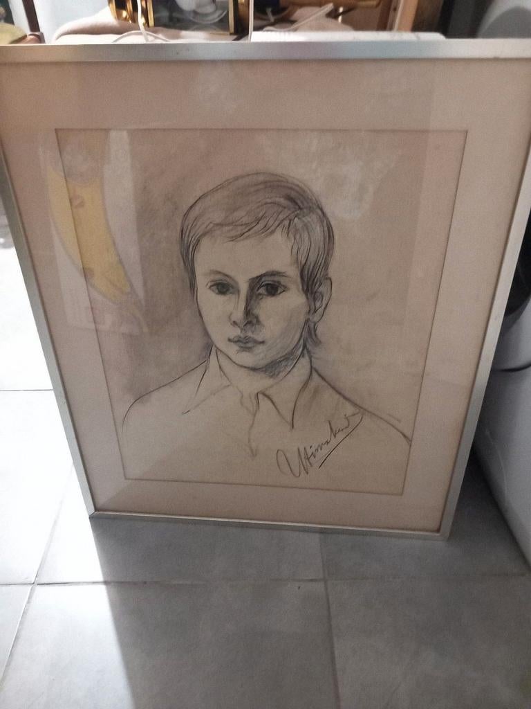 Zeer mooi tekening, Antiek en Kunst, Kunst | Tekeningen en Fotografie, Ophalen