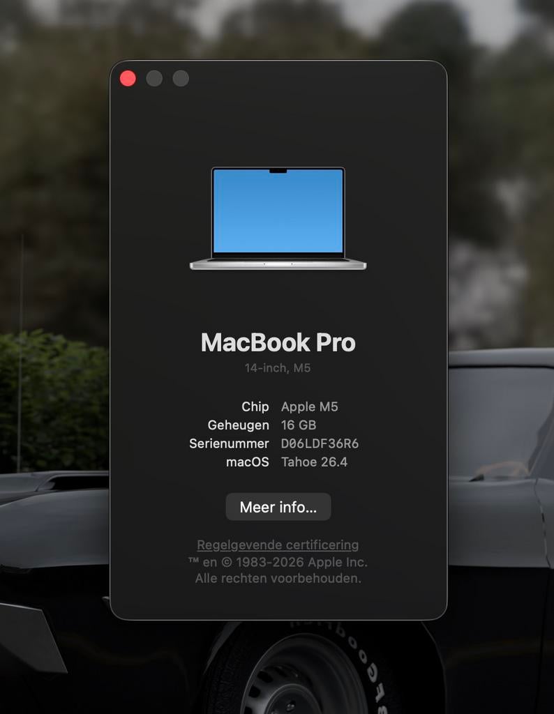 MacBook Pro M5 16/512, Informatique & Logiciels, Apple Macbooks, 512 GB, Comme neuf, 16 GB, Enlèvement